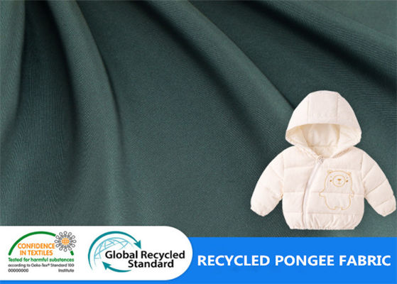Pongee 100% полиэстер 50Dx50D повторно использовал ткань ЛЮБИМЦА для одежды куртки зимы
