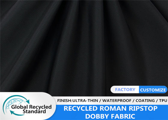 Рим Ripstop повторно использовал пальто весны Handfeel 50GSM Pongee ткани полиэстера мягкое выравнивая материал